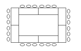 会議室ＡもしくはＢのみで利用する時の見取り図