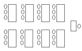 会議室ＡもしくはＢのみで利用する時の見取り図